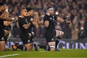 17 November 2018; The haka is performed by New Zealand's All Blacks, led by captain Kieran Read, prior to the Guinness Series International match between Ireland and New Zealand at the Aviva Stadium in Dublin. Photo by Brendan Moran/Sportsfile