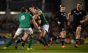 17 November 2018; Kieran Read of New Zealand is tackled by CJ Stander, left, and Jonathan Sexton of Ireland during the Guinness Series International match between Ireland and New Zealand at the Aviva Stadium in Dublin. Photo by David Fitzgerald/Sportsfile