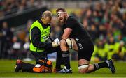 17 November 2018; Kieran Read of New Zealand is treated for an injury during the Guinness Series International match between Ireland and New Zealand at the Aviva Stadium in Dublin. Photo by Ramsey Cardy/Sportsfile