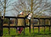 18 November 2018; A racegoer studies the form prior to racing at Punchestown Racecourse in Naas, Co. Kildare. Photo by Seb Daly/Sportsfile