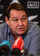 18 November 2018; Head coach Steve Hansen during a New Zealand Rugby press conference at the Marker Hotel in Dublin. Photo by Ramsey Cardy/Sportsfile