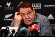 18 November 2018; Head coach Steve Hansen during a New Zealand Rugby press conference at the Marker Hotel in Dublin. Photo by Ramsey Cardy/Sportsfile