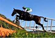 18 November 2018; Mighty Stowaway, with Rachael Blackmore up, jumps the fifth on their way to winning the Ryans Cleaning Handicap Steeplechase at Punchestown Racecourse in Naas, Co. Kildare. Photo by Seb Daly/Sportsfile