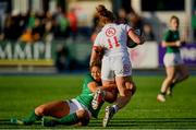 18 November 2018; Jennine Duncan of USA is tackled by Sene Naoupu of Ireland during the Women's International Rugby match between Ireland and USA at Energia Park in Donnybrook, Dublin. Photo by Ramsey Cardy/Sportsfile