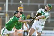 18 November 2018; Eoin Cody of Ballyhale Shamrocks in action against Eoin Conroy of Naomh Éanna during the AIB Leinster GAA Hurling Senior Club Championship semi-final match between Naomh Éanna and Ballyhale Shamrocks at Innovate Wexford Park in Wexford. Photo by Matt Browne/Sportsfile