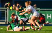 18 November 2018; Kaitlyn Broughton of USA is tackled by Lauren Delany of Ireland during the Women's International Rugby match between Ireland and USA at Energia Park in Donnybrook, Dublin. Photo by Ramsey Cardy/Sportsfile