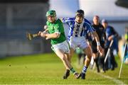 18 November 2018; Kevin Connolly of Coolderry in action against David O'Connor of Ballyboden St Enda's during the AIB Leinster GAA Hurling Senior Club Championship semi-final match between Ballyboden St Enda's and Coolderry at Parnell Park, in Dublin. Photo by Sam Barnes/Sportsfile