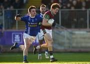 18 November 2018; Declan Mullan of Eoghan Rua Coleraine in action against Brendan Boylan of Scotstown during the AIB Ulster GAA Football Senior Club Championship semi-final match between Eoghan Rua Coleraine and Scotstown at Healy Park in Omagh, Tyrone. Photo by Oliver McVeigh/Sportsfile