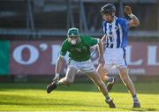 18 November 2018; Kevin Connolly of Coolderry in action against David O'Connor of Ballyboden St Enda's during the AIB Leinster GAA Hurling Senior Club Championship semi-final match between Ballyboden St Enda's and Coolderry at Parnell Park, in Dublin. Photo by Sam Barnes/Sportsfile