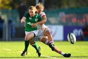 18 November 2018; Nicole Cronin of Ireland is tackled by Kate Zackary of USA during the Women's International Rugby match between Ireland and USA at Energia Park in Donnybrook, Dublin. Photo by Ramsey Cardy/Sportsfile