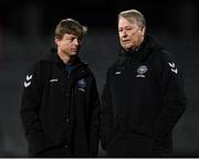 18 November 2018; Denmark manager Aage Hareide, right, and assistant manager Jon Dahl Tomasson during a training session at Ceres Park in Aarhus, Denmark. Photo by Stephen McCarthy/Sportsfile