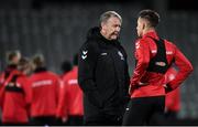 18 November 2018; Denmark manager Aage Hareide during a training session at Ceres Park in Aarhus, Denmark. Photo by Stephen McCarthy/Sportsfile