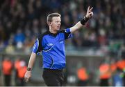 18 November 2018; Referee Joe McQuillan  during the AIB Ulster GAA Football Senior Club Championship semi-final match between Crossmaglen Rangers and Gaoth Dobhair at Healy Park in Omagh, Tyrone. Photo by Oliver McVeigh/Sportsfile