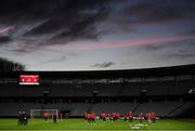 18 November 2018; Denmark players during a training session at Ceres Park in Aarhus, Denmark. Photo by Stephen McCarthy/Sportsfile