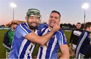 18 November 2018; David Curtin, left, and Conal Keaney of Ballyboden St Enda's celebrate following the AIB Leinster GAA Hurling Senior Club Championship semi-final match between Ballyboden St Enda's and Coolderry at Parnell Park, in Dublin. Photo by Sam Barnes/Sportsfile