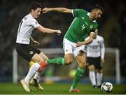 18 November 2018; Gareth McAuley of Northern Ireland in action against Michael Gregoritsch of Austria during the UEFA Nations League match between Northern Ireland and Austria at the National Football Stadium in Windsor Park, Belfast. Photo by David Fitzgerald/Sportsfile