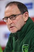 18 November 2018; Republic of Ireland manager Martin O'Neill during a Press Conference at Ceres Park in Aarhus, Denmark. Photo by Stephen McCarthy/Sportsfile