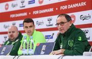 18 November 2018; Republic of Ireland manager Martin O'Neill and Seamus Coleman during a Press Conference at Ceres Park in Aarhus, Denmark. Photo by Stephen McCarthy/Sportsfile