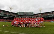 18 November 2018; The Cork squad before the Aer Lingus Fenway Hurling Classic 2018 semi-final match between Clare and Cork at Fenway Park in Boston, MA, USA. Photo by Piaras Ó Mídheach/Sportsfile