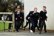 19 November 2018; Students from Scoil Na Mainistreach taking part in The Daily Mile at The Daily Mile Launch Kildare at Scoil Na Mainistreach in Celbridge, Co Kildare. Photo by Eóin Noonan/Sportsfile