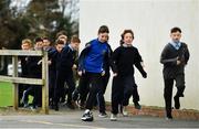 19 November 2018; Students from Scoil Na Mainistreach taking part in The Daily Mile at The Daily Mile Launch Kildare at Scoil Na Mainistreach in Celbridge, Co Kildare. Photo by Eóin Noonan/Sportsfile