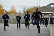 19 November 2018; Students from Scoil Na Mainistreach taking part in The Daily Mile at The Daily Mile Launch Kildare at Scoil Na Mainistreach in Celbridge, Co Kildare. Photo by Eóin Noonan/Sportsfile