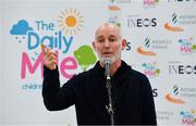 19 November 2018; Ray D’Arcy, RTE Radio DJ speaking at The Daily Mile Launch Kildare at Scoil Na Mainistreach in Celbridge, Co Kildare. Photo by Eóin Noonan/Sportsfile