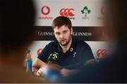 19 November 2018; Iain Henderson speaking during an Ireland Rugby Press Conference at Carton House in Maynooth, Co. Kildare. Photo by Sam Barnes/Sportsfile