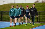 19 November 2018; Duncan Williams, Mike Sherry, Mike Haley, Rory Scannell, and Conor Murray make their way out for Munster Rugby squad training at the University of Limerick in Limerick. Photo by Diarmuid Greene/Sportsfile