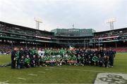 18 November 2018; The Limerick squad, management and touring party before the Aer Lingus Fenway Hurling Classic 2018 Final match between Cork and Limerick at Fenway Park in Boston, MA, USA. Photo by Piaras Ó Mídheach/Sportsfile