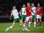 19 November 2018; Callum O'Dowda of Republic of Ireland in action against Christian Eriksen of Denmark during the UEFA Nations League B match between Denmark and Republic of Ireland at Ceres Park in Aarhus, Denmark. Photo by Stephen McCarthy/Sportsfile