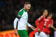 19 November 2018; Richard Keogh of Republic of Ireland during the UEFA Nations League B match between Denmark and Republic of Ireland at Ceres Park in Aarhus, Denmark. Photo by Stephen McCarthy/Sportsfile