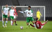 19 November 2018; Cyrus Christie of Republic of Ireland in action against Lasse Schöne of Denmark during the UEFA Nations League B match between Denmark and Republic of Ireland at Ceres Park in Aarhus, Denmark. Photo by Stephen McCarthy/Sportsfile