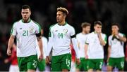 19 November 2018; Kevin Long, left, and Callum Robinson of Republic of Ireland  following the UEFA Nations League B match between Denmark and Republic of Ireland at Ceres Park in Aarhus, Denmark. Photo by Stephen McCarthy/Sportsfile