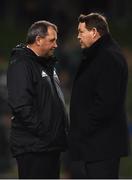 17 November 2018; New Zealand head coach Steve Hansen, right, and attack coach Ian Foster prior to the Guinness Series International match between Ireland and New Zealand at the Aviva Stadium in Dublin. Photo by David Fitzgerald/Sportsfile