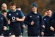 20 November 2018; Jonathan Sexton, centre, and his Ireland team-mates during Ireland Rugby squad training at Carton House in Maynooth, Co Kildare. Photo by Ramsey Cardy/Sportsfile