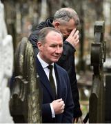 21 November 2018; Dublin senior football manager Jim Gavin, left, and John Costello, Dublin GAA Chief Executive, during the unveiling of a memorial headstone to Bloody Sunday victim John William Scott who was shot and killed aged 14 at Croke Park at Glasnevin Cemetery in Dublin. Photo by David Fitzgerald/Sportsfile