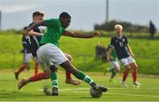 16 November 2018; Sinclair Armstrong of Republic of Ireland in action against Leon King of Scotland during the U16 Victory Shield match between Republic of Ireland and Scotland at Mounthawk Park in Tralee, Kerry. Photo by Brendan Moran/Sportsfile