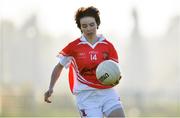 18 November 2018; Cora Courtney of Donaghmoyne during the All-Ireland Ladies Senior Club Football Championship Semi-Final 2018 match between Foxrock-Cabinteely and Donaghmoyne at Bray Emmets GAA Club in Bray, Wicklow. Photo by Brendan Moran/Sportsfile