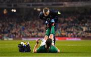 17 November 2018; Jonathan Sexton of Ireland receives medical attention from team doctor Dr. Ciaran Cosgrave during the Guinness Series International match between Ireland and New Zealand at Aviva Stadium, Dublin. Photo by Brendan Moran/Sportsfile