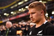 17 November 2018; Jack Goodhue of New Zealand prior to the Guinness Series International match between Ireland and New Zealand at Aviva Stadium, Dublin. Photo by Brendan Moran/Sportsfile