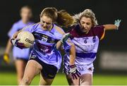 21 November 2018; Chloe Foxe of University College Dublin in action against Shauna Molloy of University of Limerick during the Gourmet Food Parlour HEC Ladies Division 1 League Final 2018 match between University College Dublin and University of Limerick at Stradbally in Laois. Photo by Matt Browne/Sportsfile
