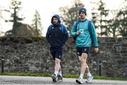 22 November 2018; Darren Sweetnam, left, and Sam Arnold arriving to Ireland rugby squad training at Carton House in Maynooth, Kildare. Photo by Eóin Noonan/Sportsfile