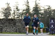 22 November 2018; Quinn Roux, left, and John Ryan arriving to Ireland rugby squad training at Carton House in Maynooth, Kildare. Photo by Eóin Noonan/Sportsfile