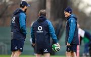 22 November 2018; Head coach Joe Schmidt, right, with defence coach Andy Farrell, left, and kicking and skills coach Richie Murphy during Ireland rugby squad training at Carton House in Maynooth, Kildare. Photo by Brendan Moran/Sportsfile