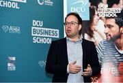 23 November 2018;  Eoghan Stack, Director of Commercial Business Development at DCU Business School, speaking during the GPA DCU Business School Masters Scholarship Programme and MBA Programme announcement at DCU Business School in Dublin. Photo by Sam Barnes/Sportsfile