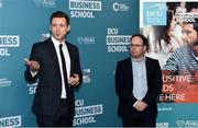 23 November 2018; Paul Flynn, GPA CEO, left, and Eoghan Stack, Director of Commercial Business Development at DCU Business School, speaking during the GPA DCU Business School Masters Scholarship Programme and MBA Programme announcement at DCU Business School in Dublin. Photo by Sam Barnes/Sportsfile