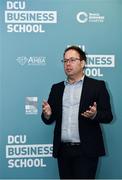 23 November 2018; Eoghan Stack, Director of Commercial Business Development at DCU Business School, speaking during the GPA DCU Business School Masters Scholarship Programme and MBA Programme announcement at DCU Business School in Dublin. Photo by Sam Barnes/Sportsfile