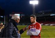 18 November 2018; John Fallon with Conor Lehane of Cork after the Aer Lingus Fenway Hurling Classic 2018 semi-final match between Limerick and Wexford at Fenway Park in Boston, MA, USA. Photo by Piaras Ó Mídheach/Sportsfile