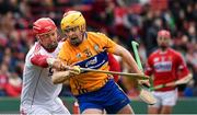 18 November 2018; Podge Collins of Clare is tackled by Anthony Nash of Cork during the Aer Lingus Fenway Hurling Classic 2018 semi-final match between Clare and Cork at Fenway Park in Boston, MA, USA. Photo by Piaras Ó Mídheach/Sportsfile